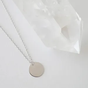 hanging sun disc necklace