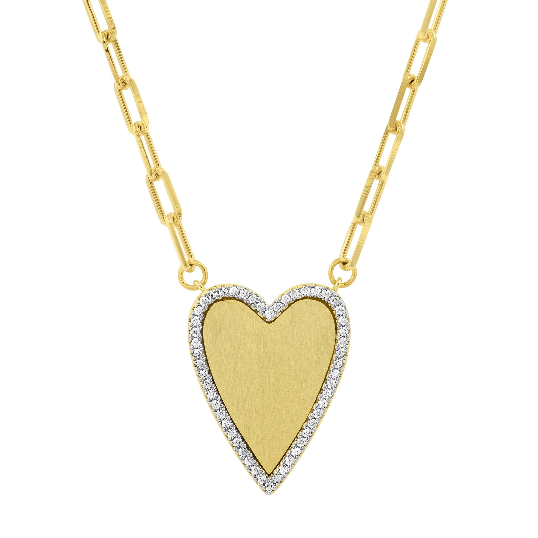 HEART OF GOLD, THIN PAPERCLIP 18"