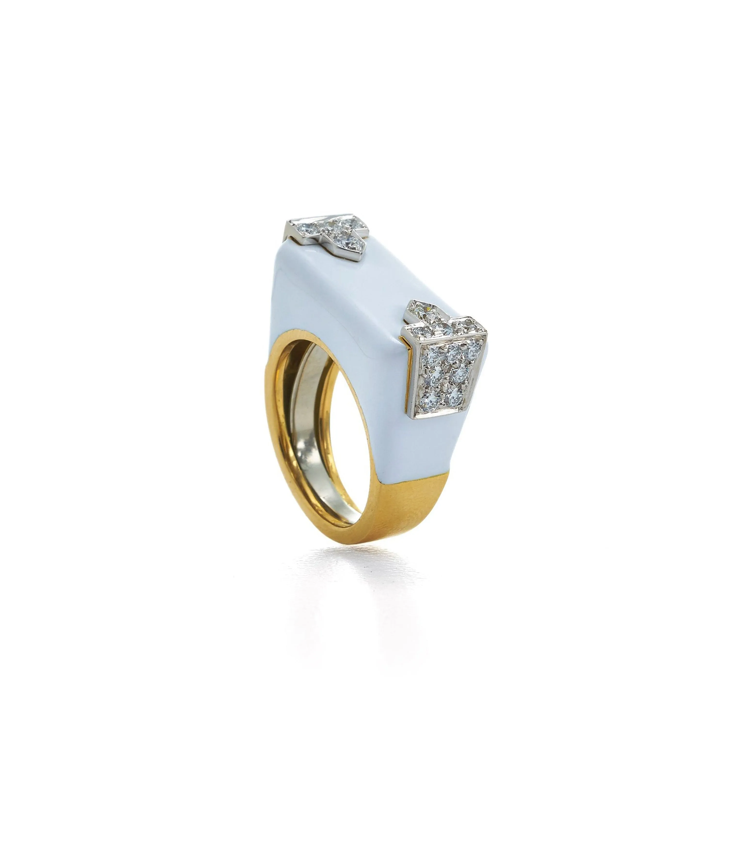 Hero Ring, White Enamel