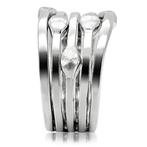 High polished (no plating) Stainless Steel Ring with No Stone for Women Style TK106