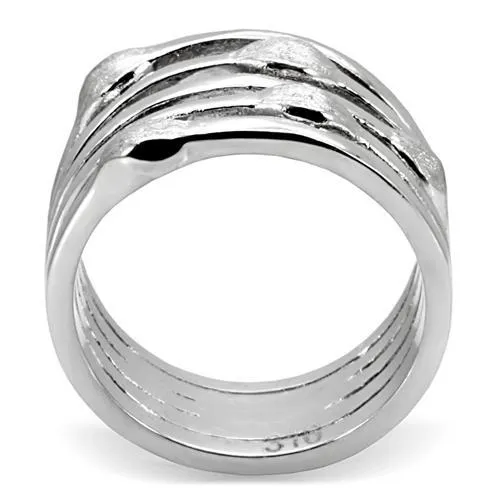 High polished (no plating) Stainless Steel Ring with No Stone for Women Style TK106