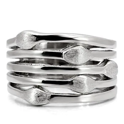 High polished (no plating) Stainless Steel Ring with No Stone for Women Style TK106