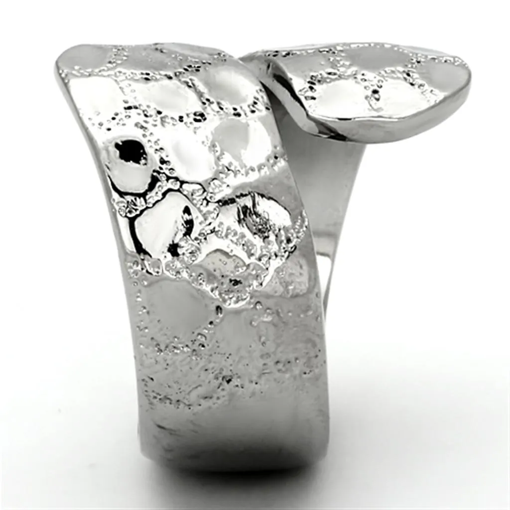 High polished (no plating) Stainless Steel Ring with No Stone for Women Style TK936