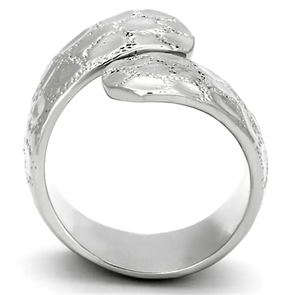 High polished (no plating) Stainless Steel Ring with No Stone for Women Style TK936