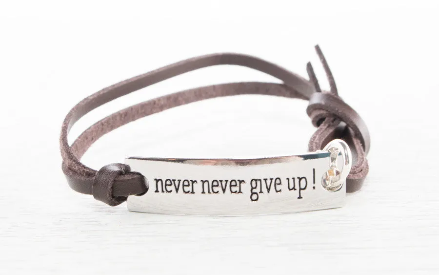 Inspirational Stamped Leather Bracelets