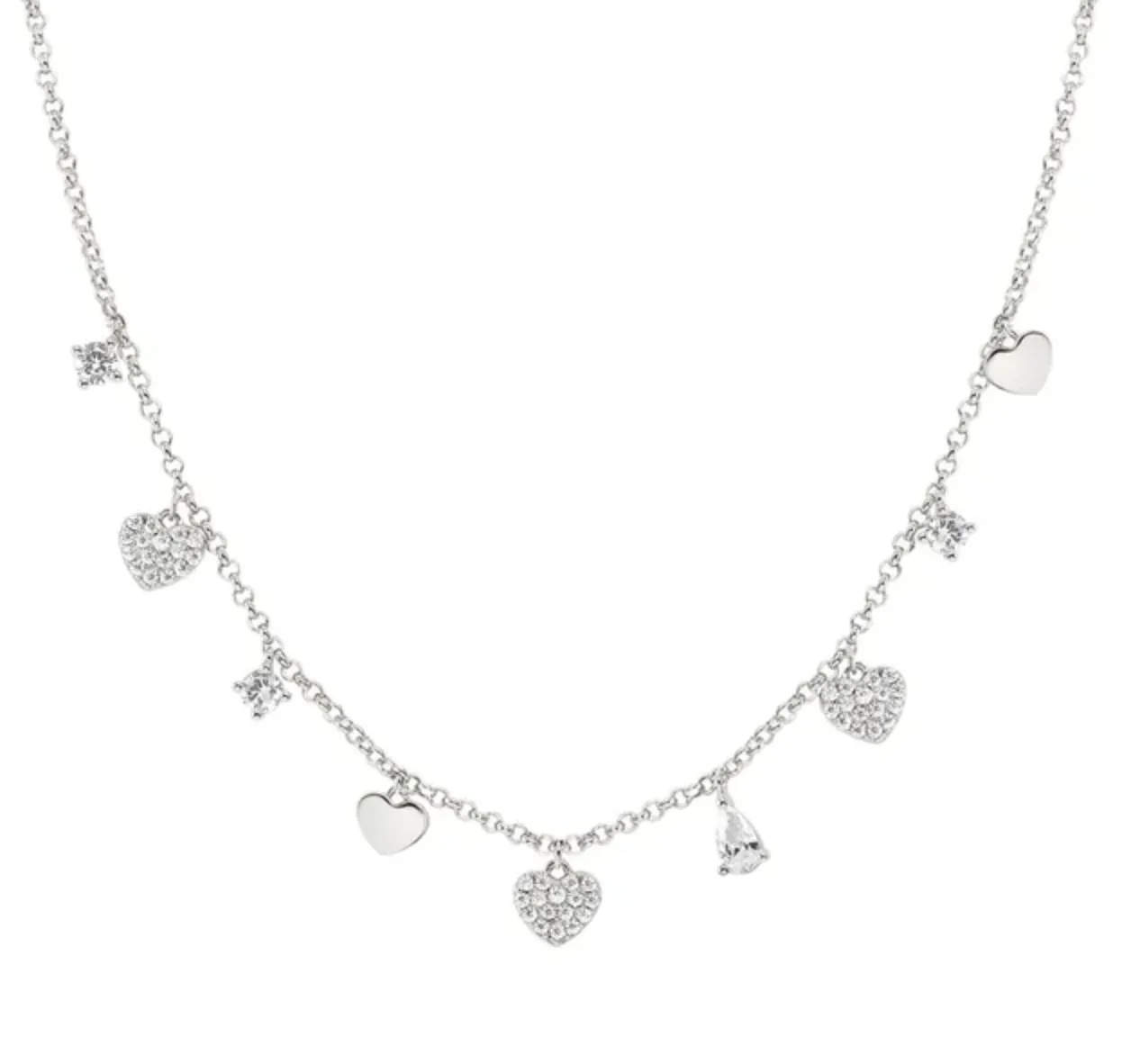 LUCENTISSIMA necklace in 925 sterling silver and cz (PENDANTS) Silver Heart