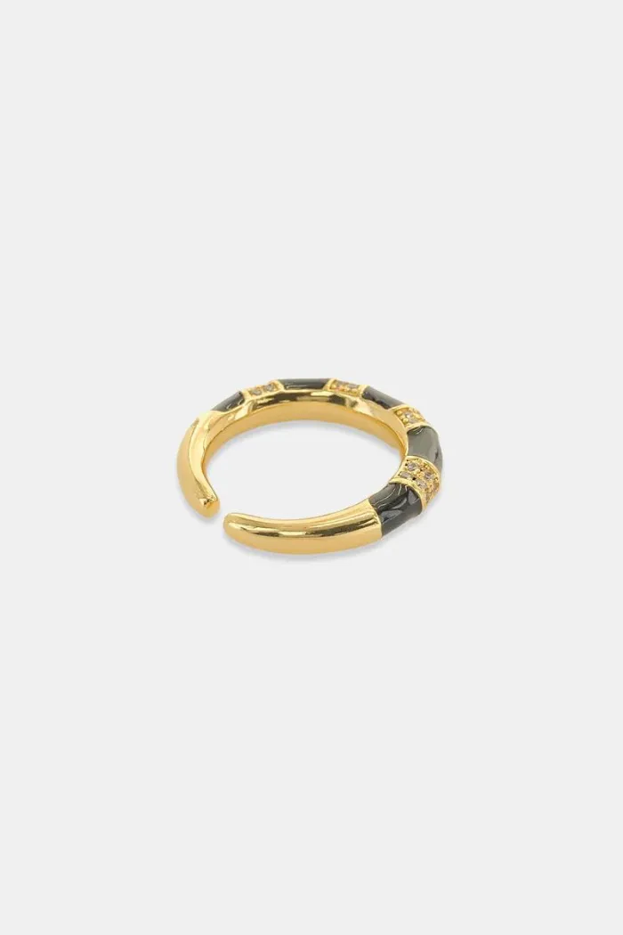 Luxe Striped Enamel Ring