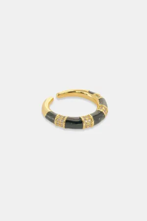 Luxe Striped Enamel Ring