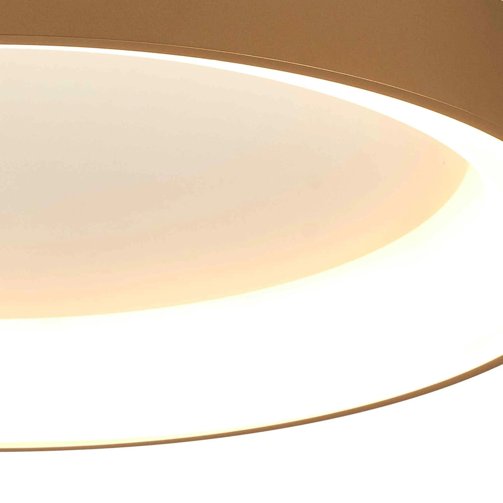 Mantra M8585 Niseko II Ring LED Flush Ceiling Light 38cm Remote Control Gold