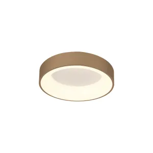 Mantra M8585 Niseko II Ring LED Flush Ceiling Light 38cm Remote Control Gold