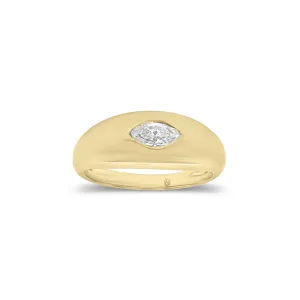 Marquise Diamond Dome Ring