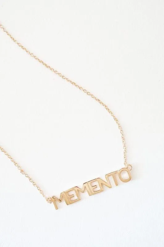 MEMENTO Nameplate Necklace - Sale