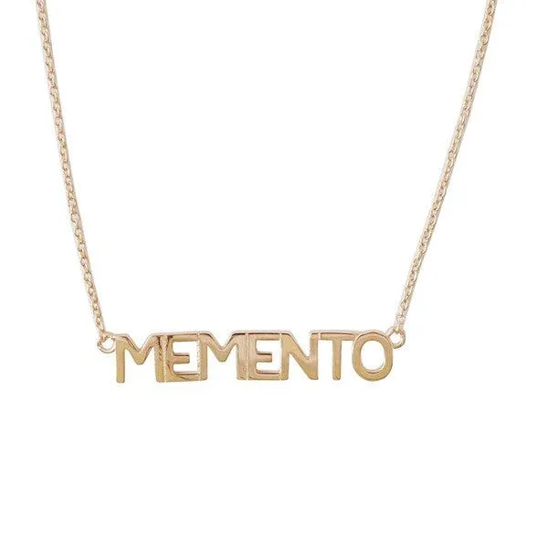 MEMENTO Nameplate Necklace - Sale