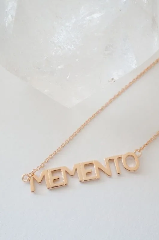 MEMENTO Nameplate Necklace - Sale