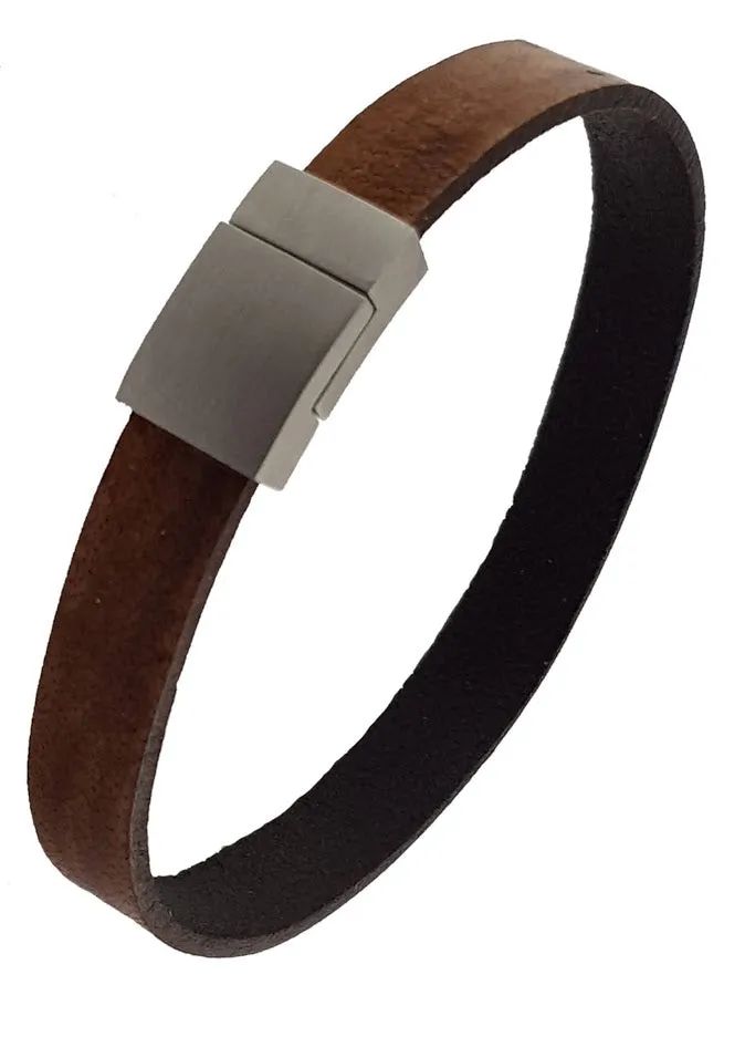 Men's Bracelet, Leather Brown