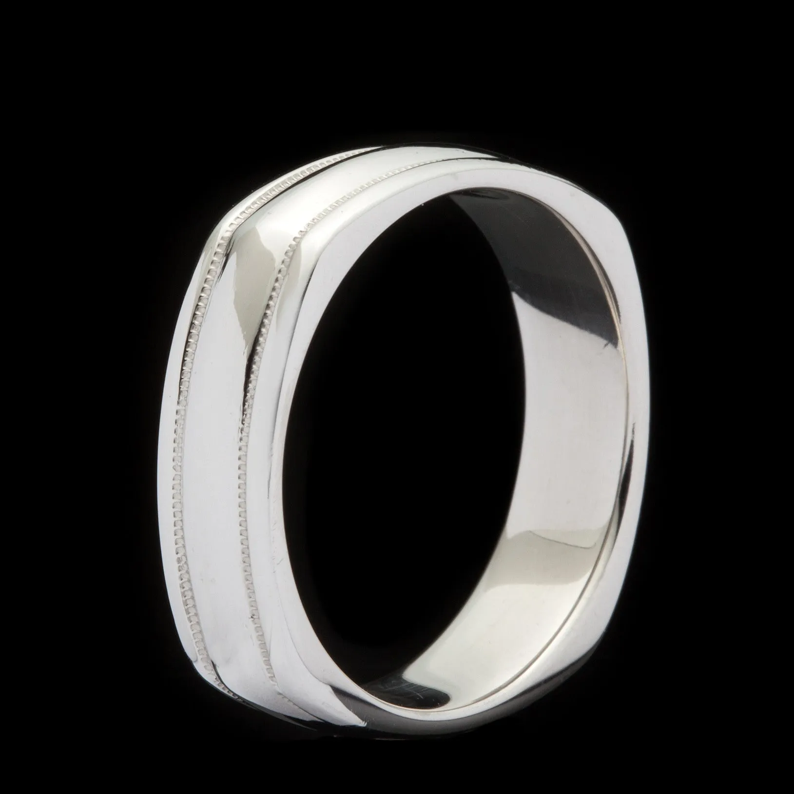 Men's Platinum Scott Kay Band Ring