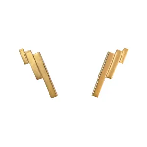 Metropolis Bar Stud Earrings Gold