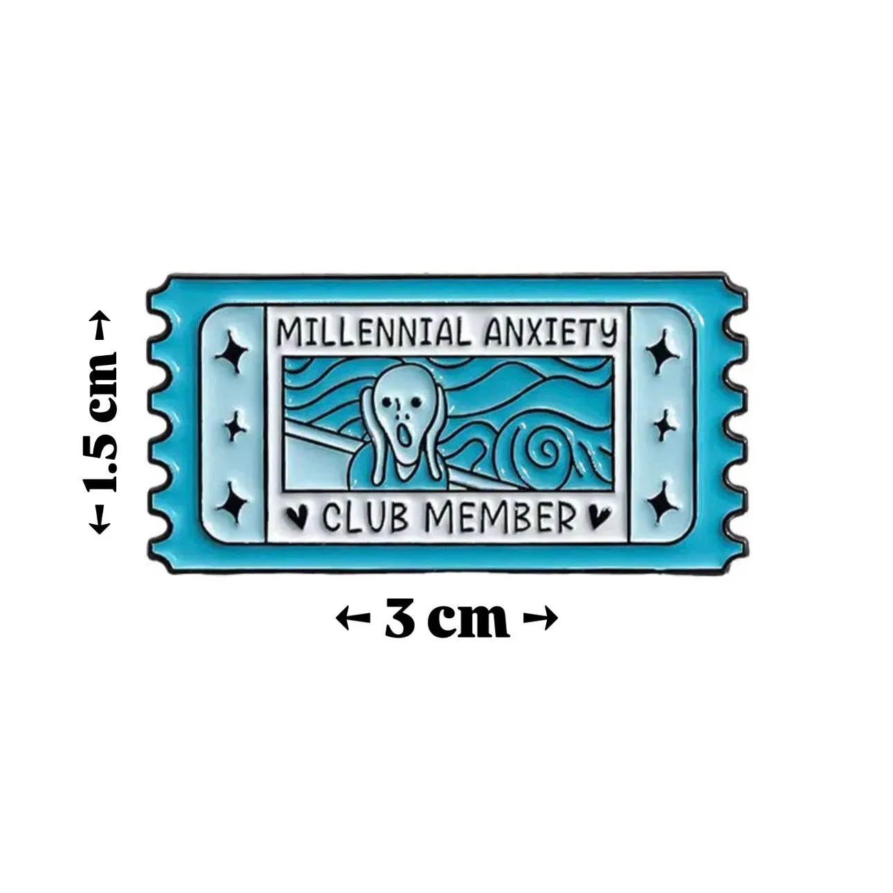 Millennial Anxiety Club Brooch Enamel Pin