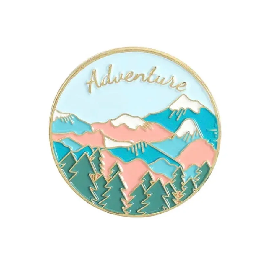 Mountain Adventure Brooch Enamel Pin