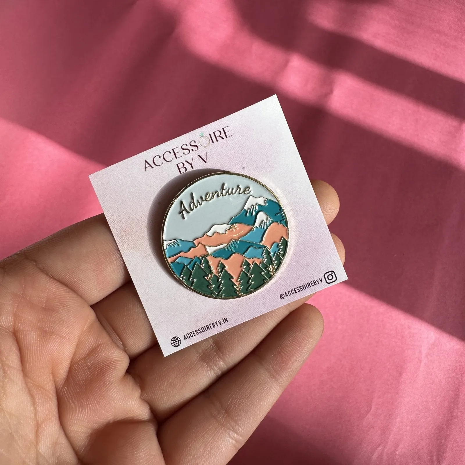 Mountain Adventure Brooch Enamel Pin