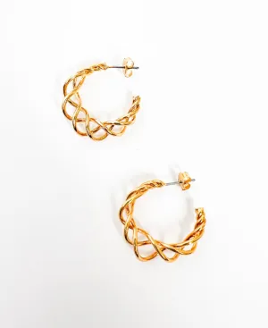 MULTI TWISTED GOLD HOOP