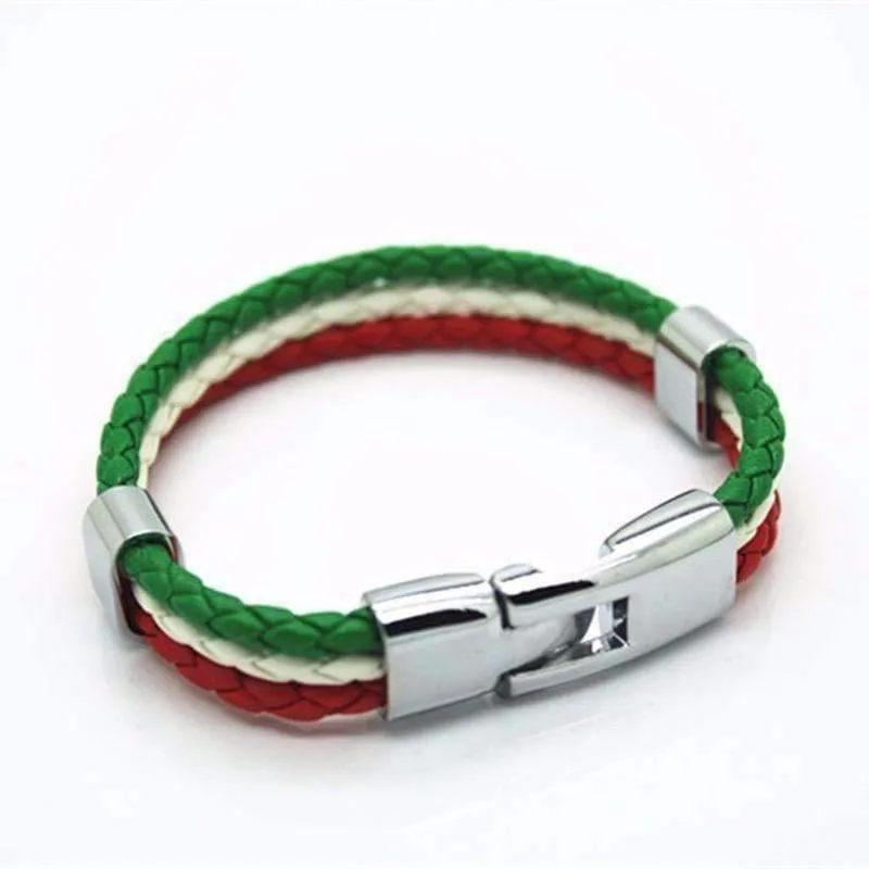 National Flag Leather Unisex Bracelet