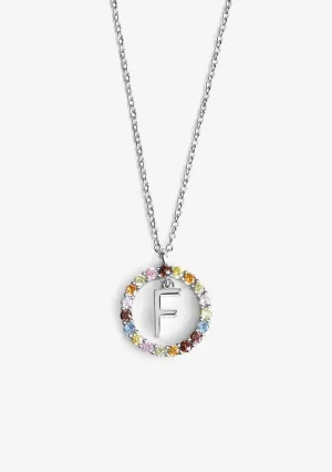 Necklace Iniziale Letter F Silver