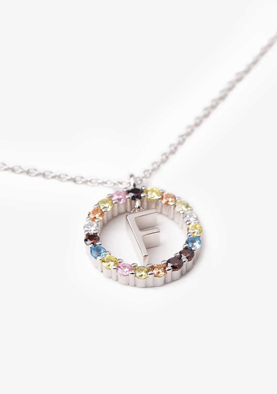 Necklace Iniziale Letter F Silver