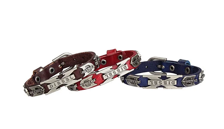 New Colors Options Punk Rock Woman Genuine Leather Bracelets