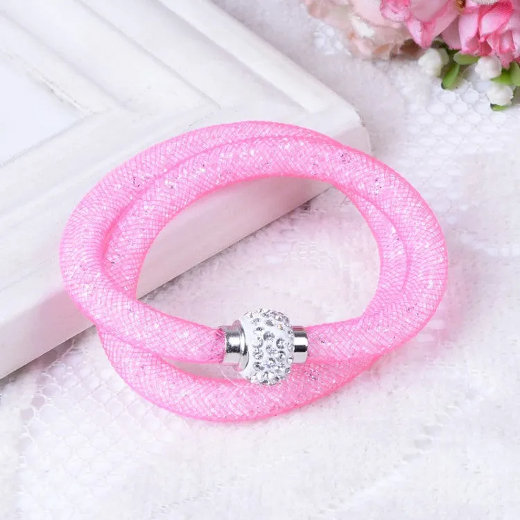 NEW Fashion Jewelry Handmade Stardust Crystal Rhinestone Bracelets Women Charm Bangle