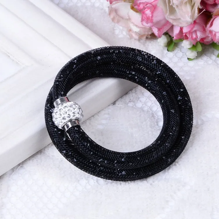 NEW Fashion Jewelry Handmade Stardust Crystal Rhinestone Bracelets Women Charm Bangle