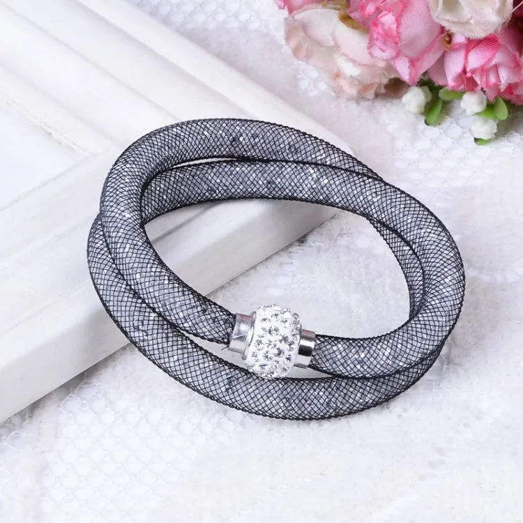 NEW Fashion Jewelry Handmade Stardust Crystal Rhinestone Bracelets Women Charm Bangle