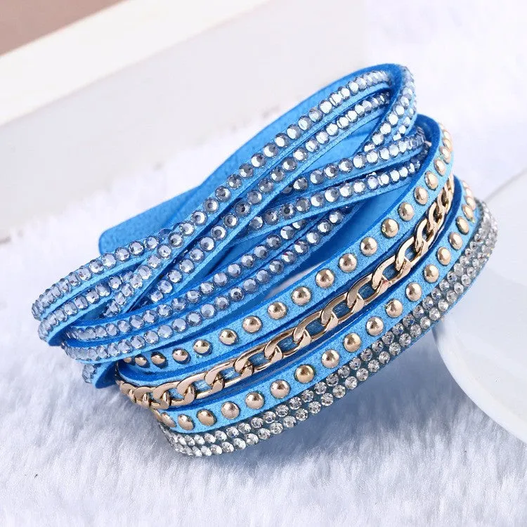 New Unisex Multilayer Leather Bracelet Christmas Gift Charm Bracelets Vintage Jewelry For Women