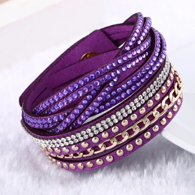 New Unisex Multilayer Leather Bracelet Christmas Gift Charm Bracelets Vintage Jewelry For Women