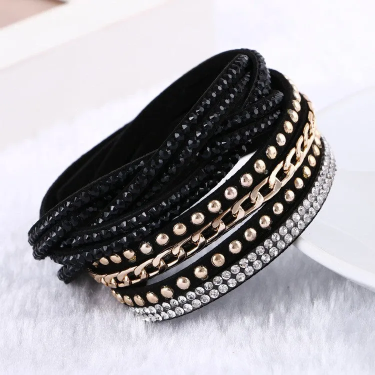 New Unisex Multilayer Leather Bracelet Christmas Gift Charm Bracelets Vintage Jewelry For Women