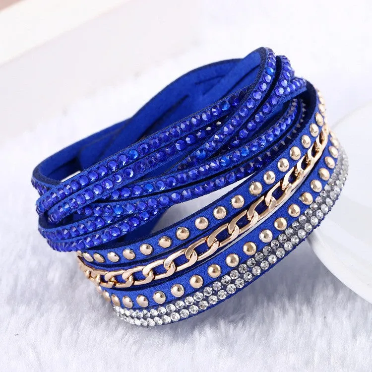 New Unisex Multilayer Leather Bracelet Christmas Gift Charm Bracelets Vintage Jewelry For Women