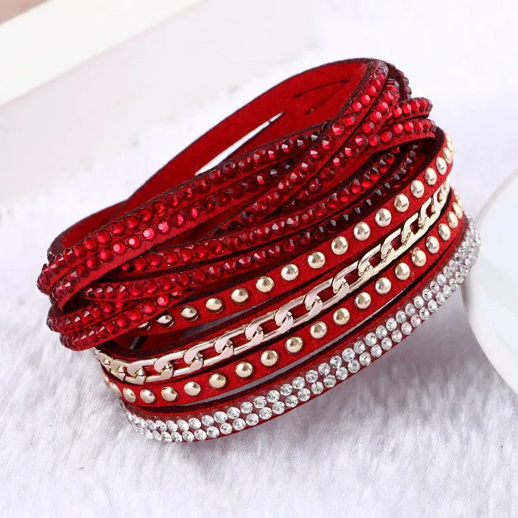 New Unisex Multilayer Leather Bracelet Christmas Gift Charm Bracelets Vintage Jewelry For Women