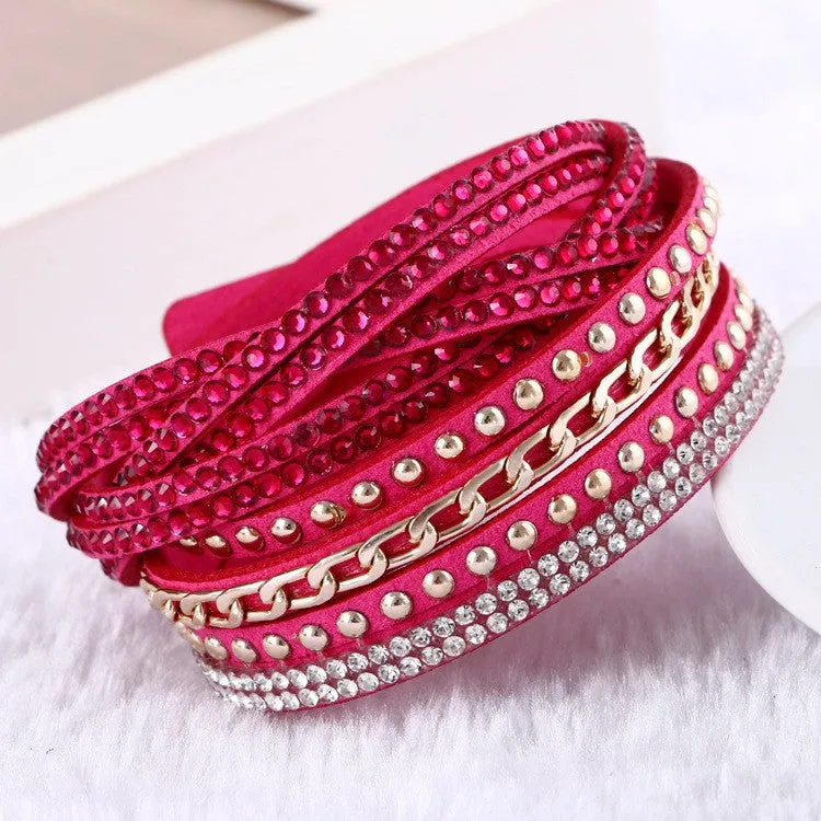 New Unisex Multilayer Leather Bracelet Christmas Gift Charm Bracelets Vintage Jewelry For Women