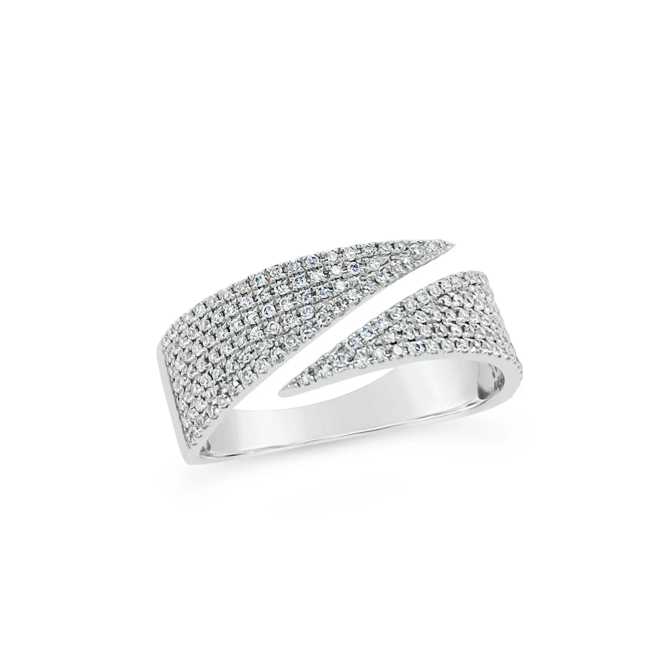 Pave Diamond Wide Coil Ring