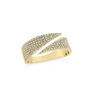 Pave Diamond Wide Coil Ring