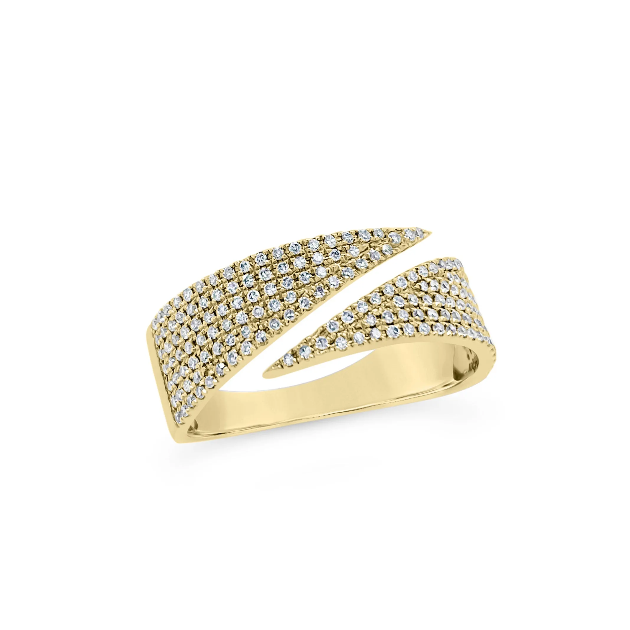 Pave Diamond Wide Coil Ring