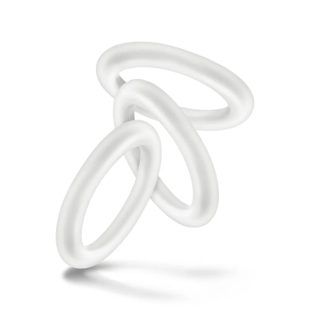 Performance By Blush® | VS2: Glow In The Dark White Small Penis Rings (3-Pack) - Made with Puria™ Silicone