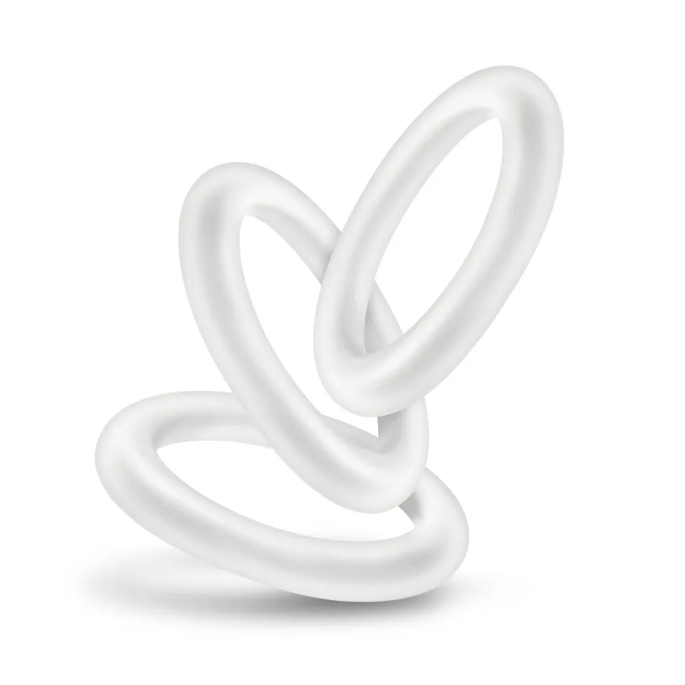 Performance By Blush® | VS2: Glow In The Dark White Small Penis Rings (3-Pack) - Made with Puria™ Silicone