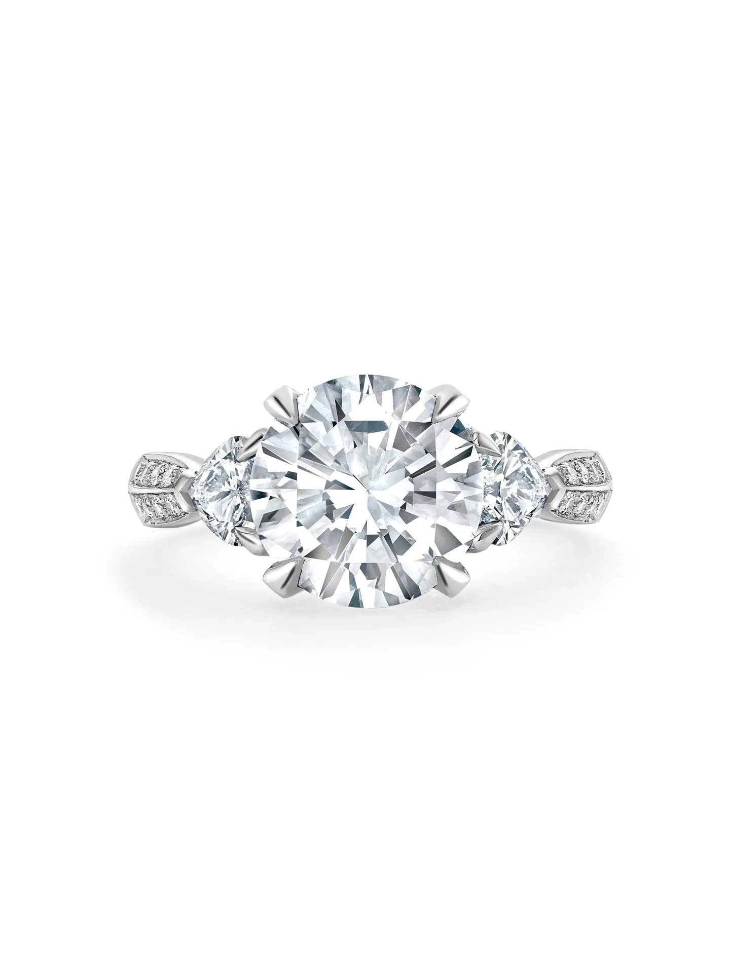 Petal Diamond Platinum Engagement Ring