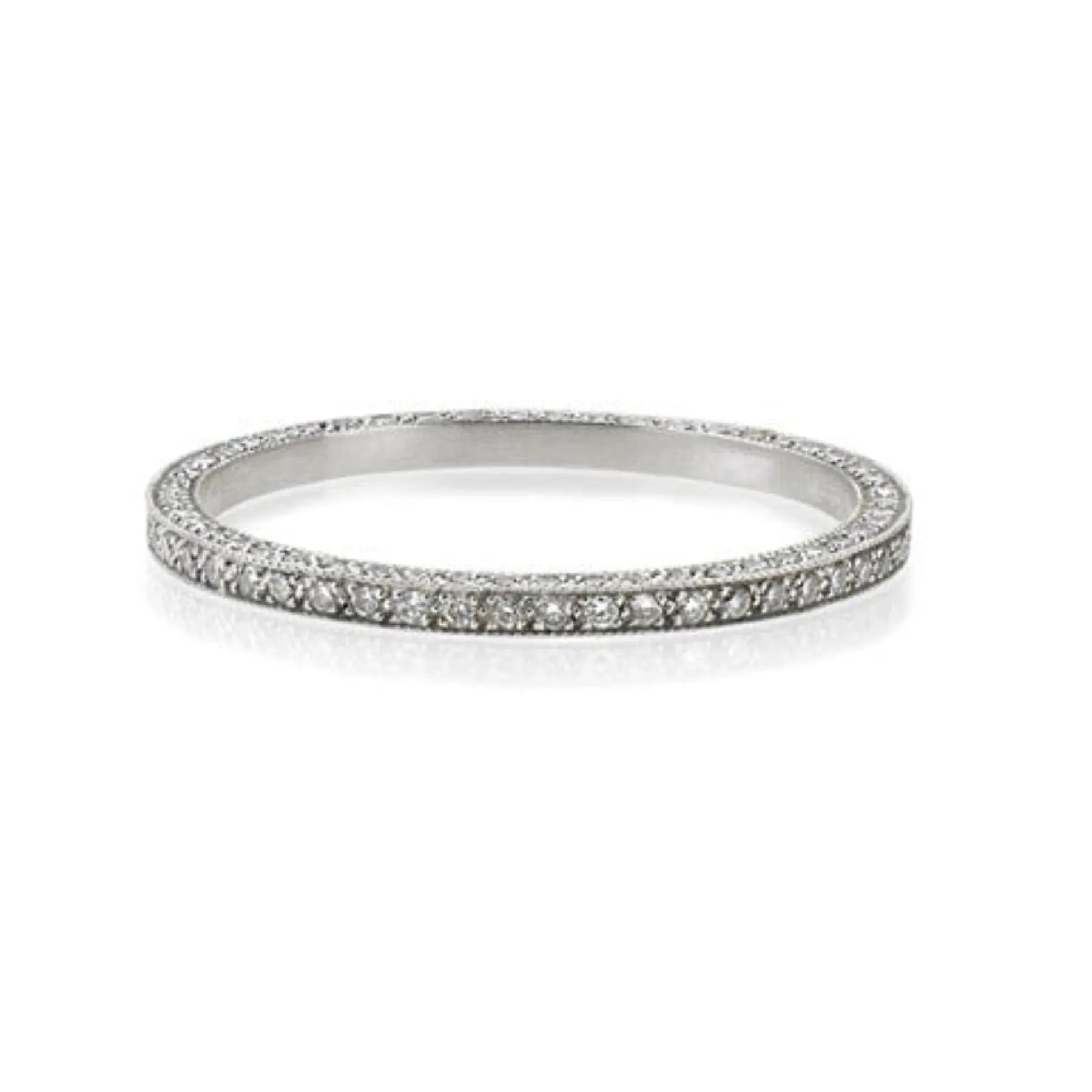 Platinum Vintage Eternity Wedding Band