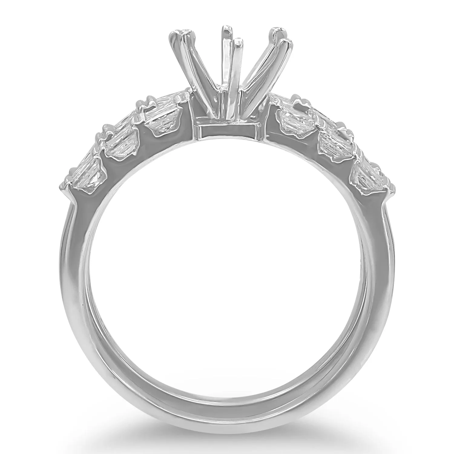 Princess Diamond Semi-mount Ring Engagement Set