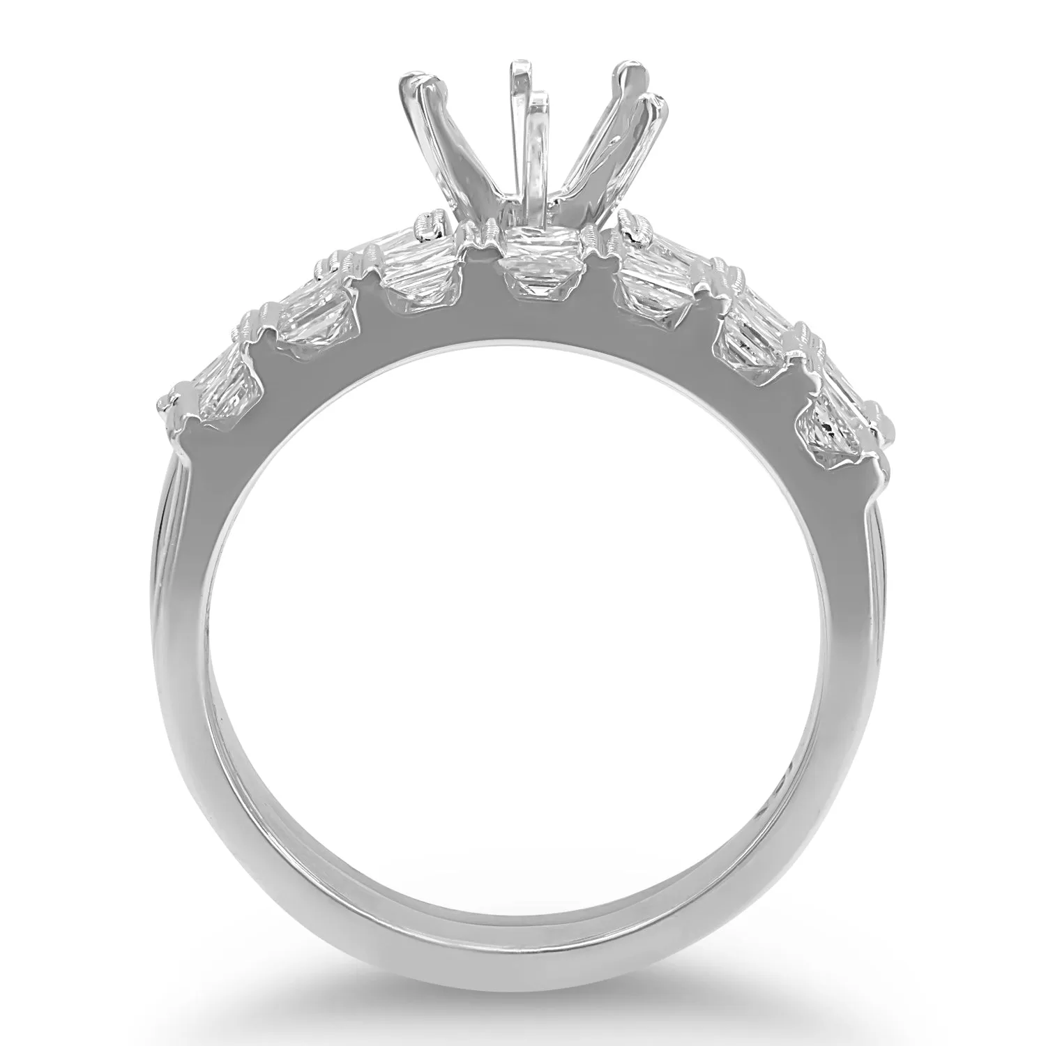 Princess Diamond Semi-mount Ring Engagement Set