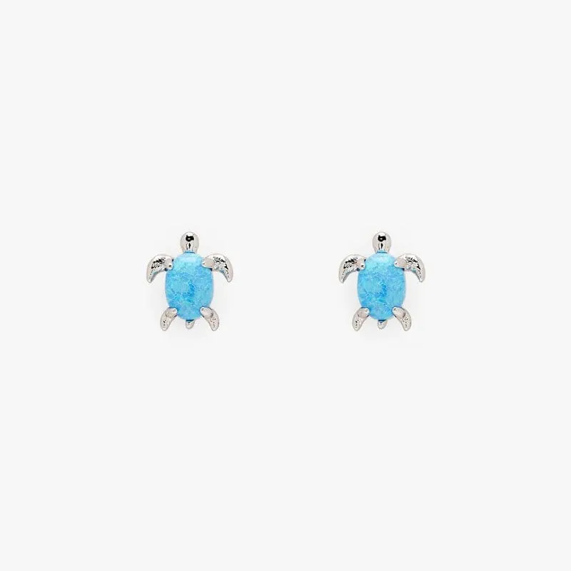 PuraVida Opal Sea Turtle Earring