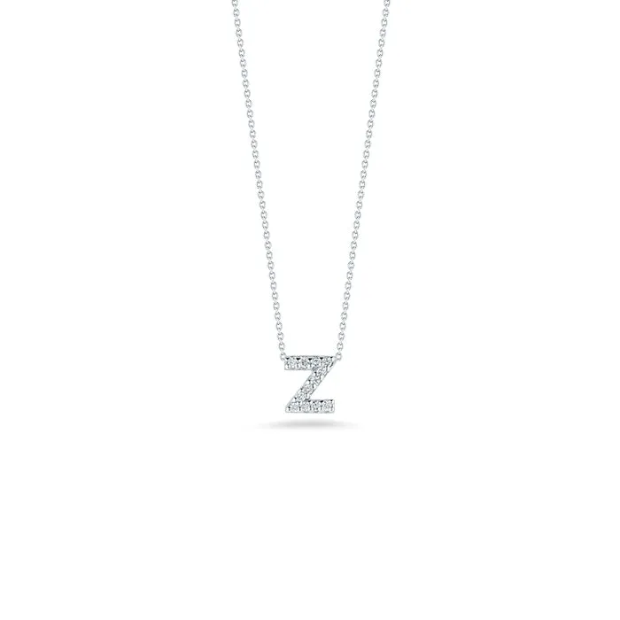 Roberto Coin Tiny Treasures Diamond Love Letter “Z” Necklace