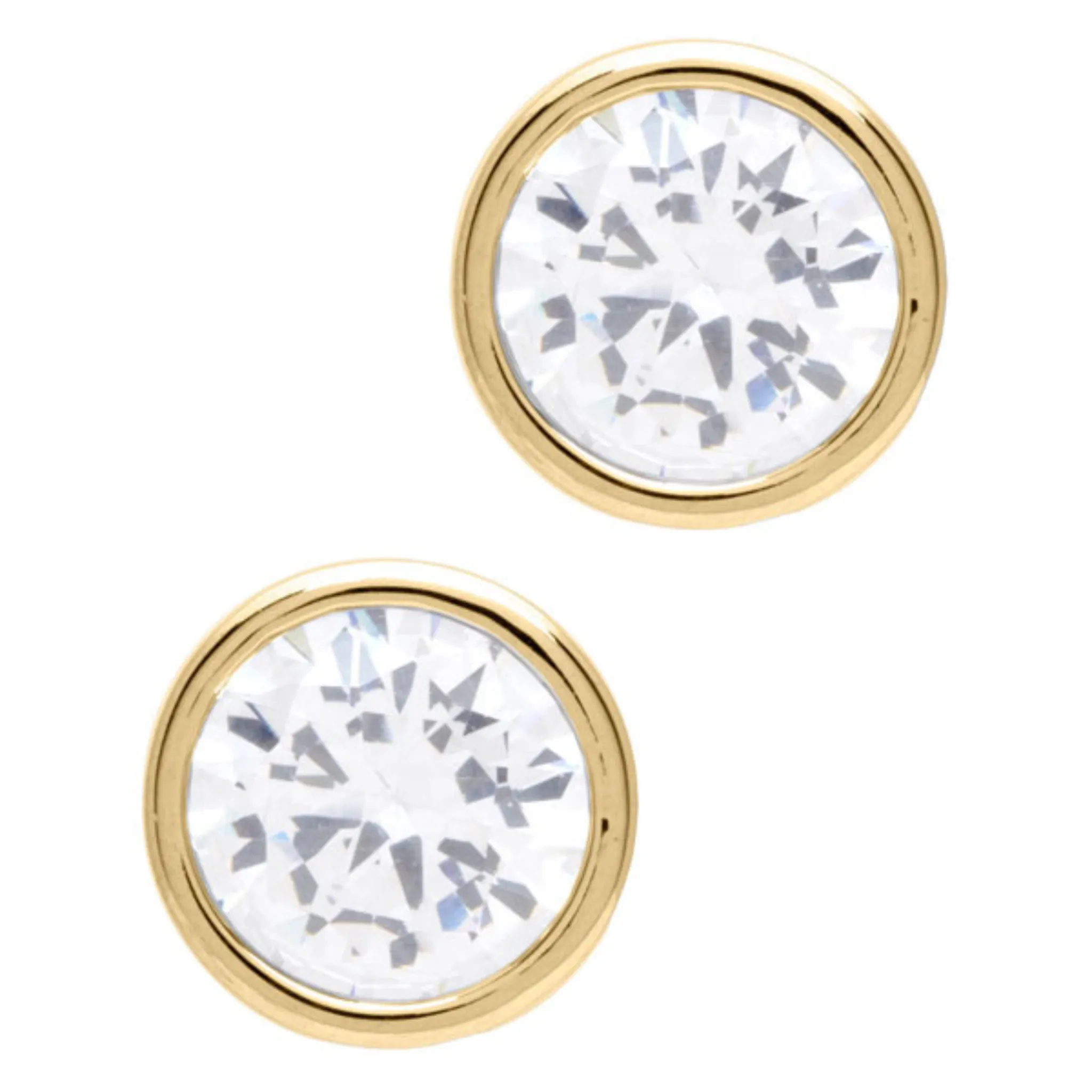 Round Crystal Stud Earrings